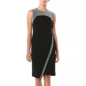 Tommy Hilfiger Women's Metallic-Trim Asymmetrical Sheath Dress -Size 6